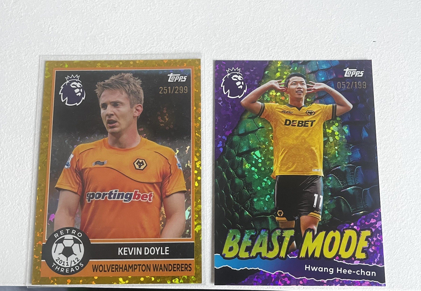 Topps Premier League 2026 Kevin Doyle And Hwang Hee Chan Wolves Numbered Cards for sale on Ebay