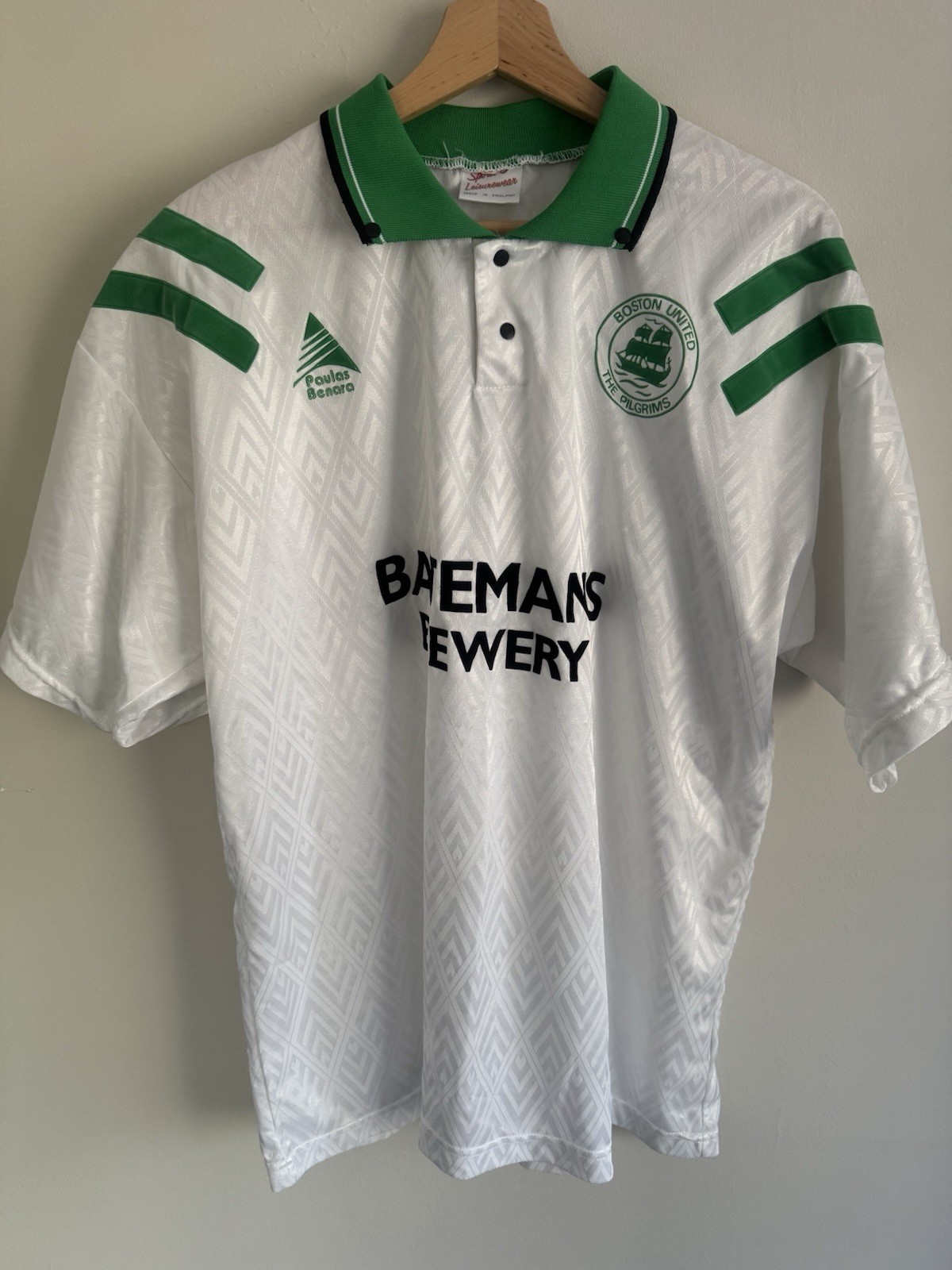 Boston United 1991/1993 Away Match Worn Football Shirt - Number 15 for sale on Ebay