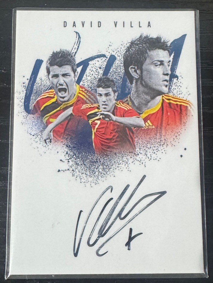 David Villa Futera 3/3 Football Card Autograph Spain Legend for sale on Ebay
