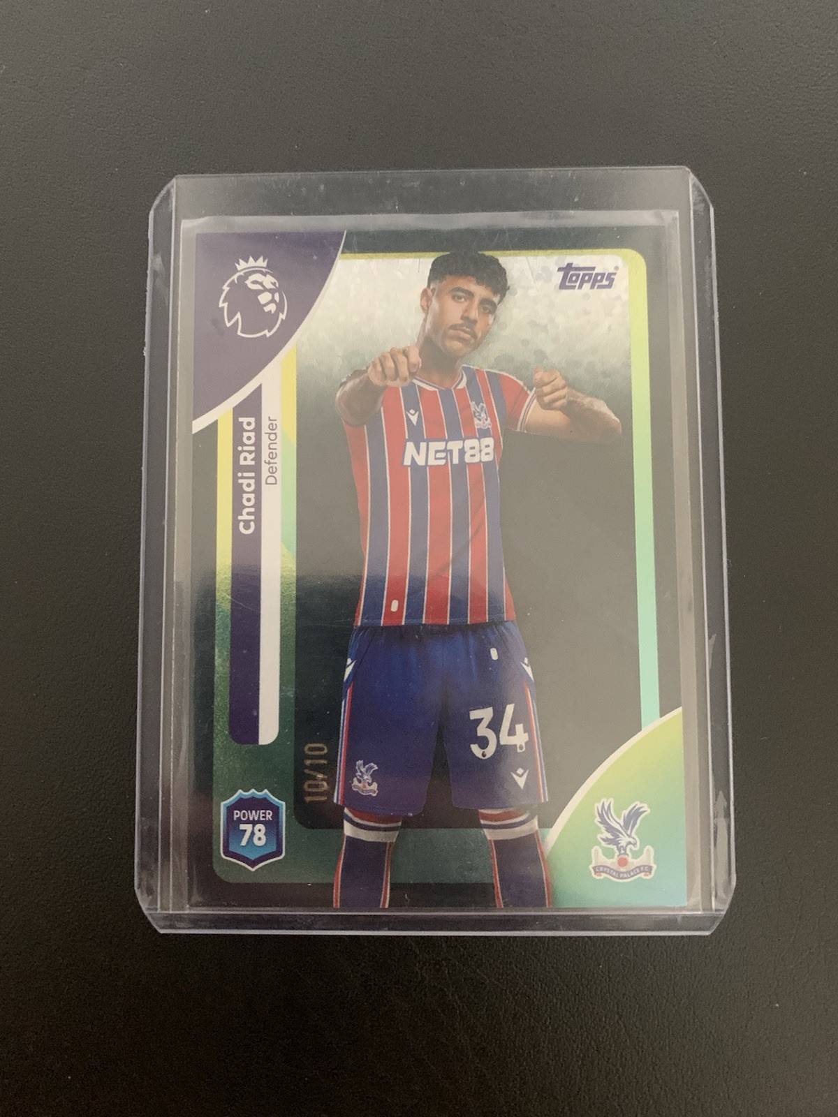 Chris Riad 10/10 Bookend Topps Premier League Crystal Palace for sale on Ebay