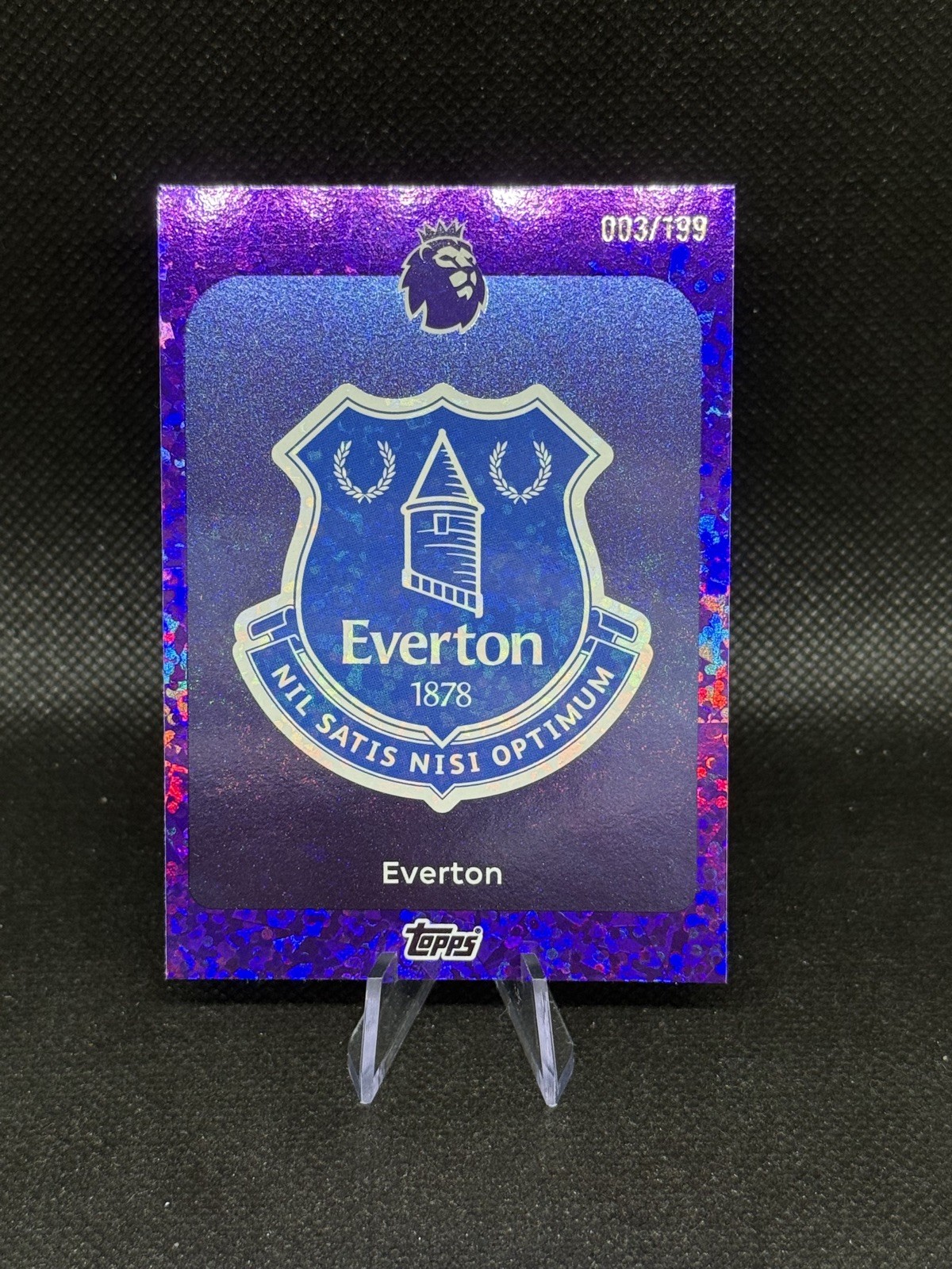 Topps Premier League 2026 Everton Badge Numbered Parallel 003/199 Everton 127 for sale on Ebay