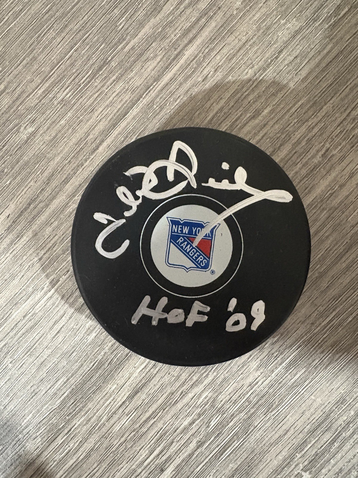 NEW YORK RANGERS LEGEND JOHN DAVIDSON HOF 09 SIGNED AUTO NHL PUCK WITH JSA for sale on Ebay