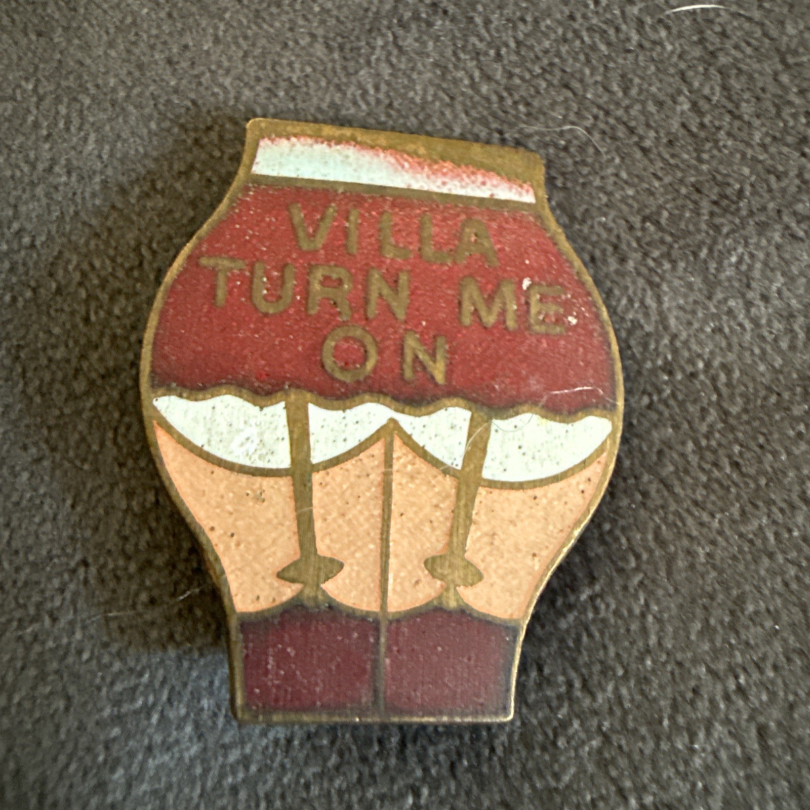 Rare Old Aston Villa FC Football Enamel Pin Badge P&G Sports Turn Me On for sale on Ebay