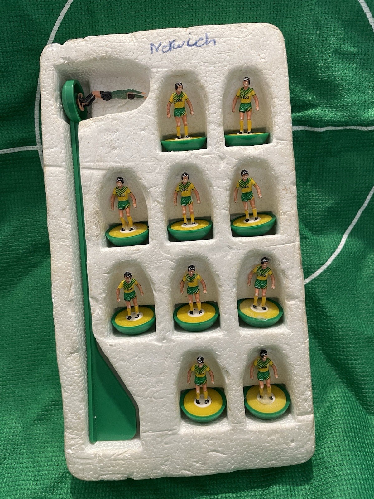 Norwich City LW Subbuteo Team In Tray. Asics Logo Good Condition for sale on Ebay
