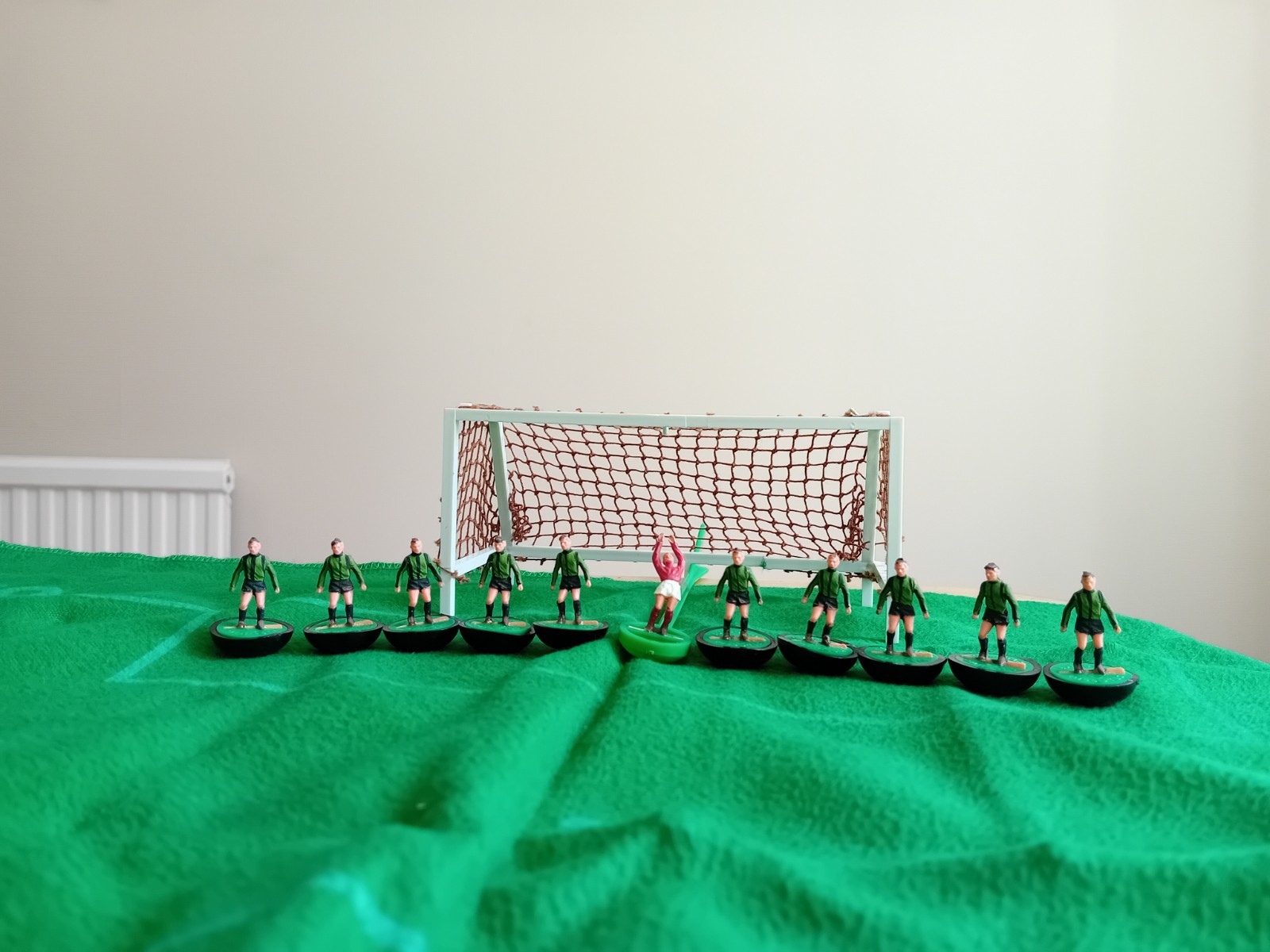 Subbuteo  Team - Coventry City 2nd Kit Green Black stripes for sale on Ebay