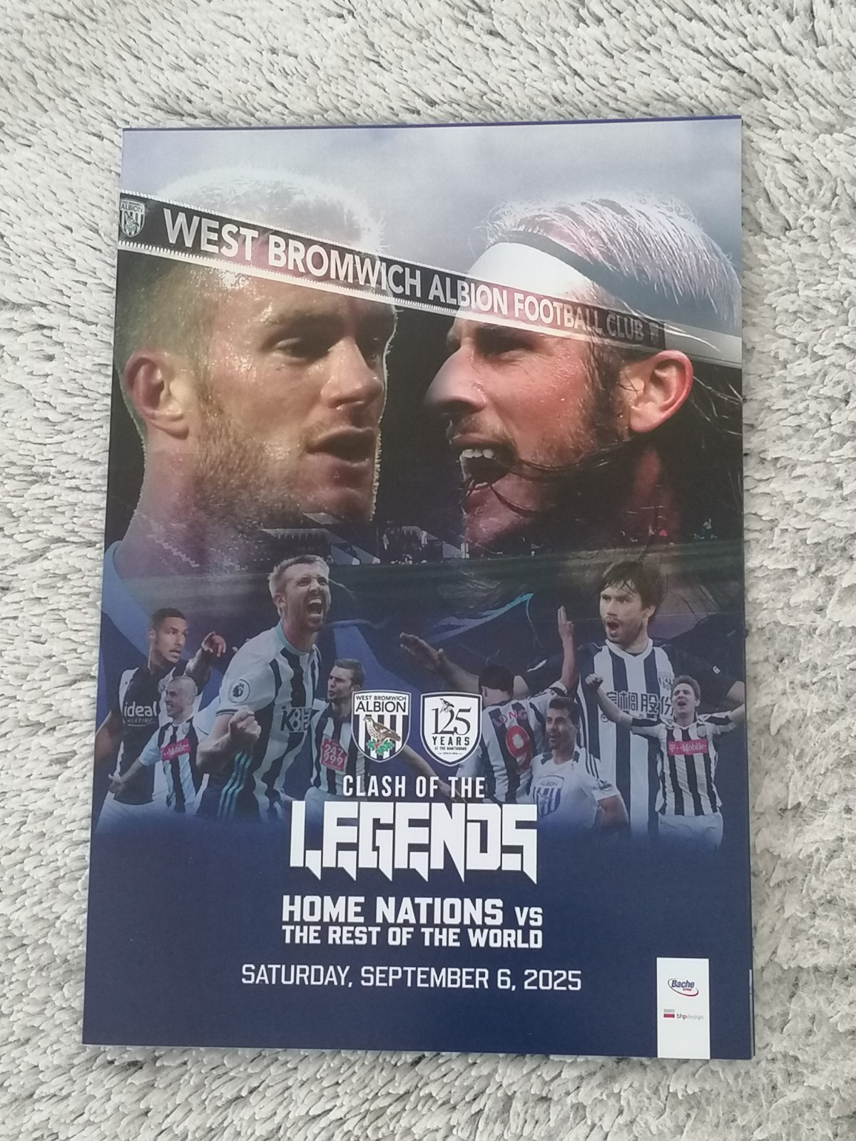 WBA. WEST BROM. WEST BROMWICH ALBION. CLASH OF THE LEGENDS PROGRAMME. 6.9.25. for sale on Ebay