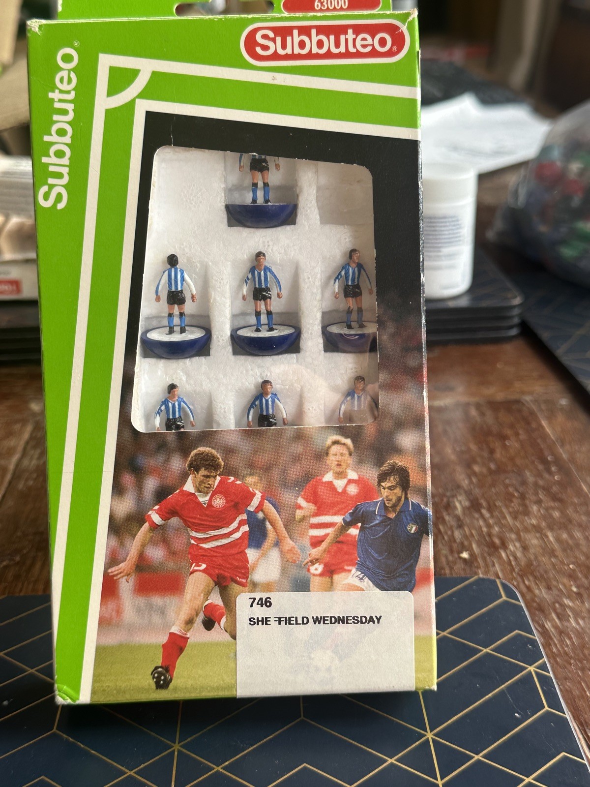 Ref 746 Sheffield Wednesday  Subbuteo Lightweight team machine  painted  for sale on Ebay