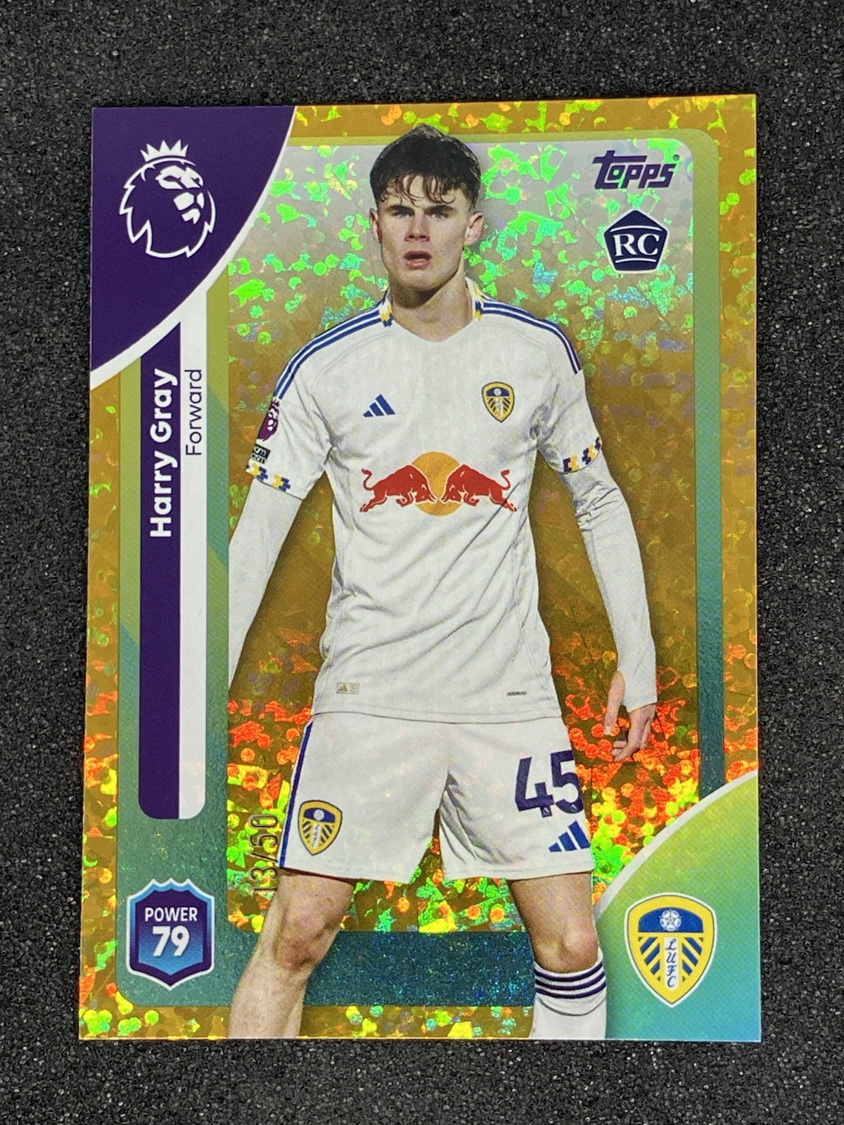 2025-26 Topps Premier League Harry Gray /50 Gold Sparkles Rookie Leeds United  for sale on Ebay