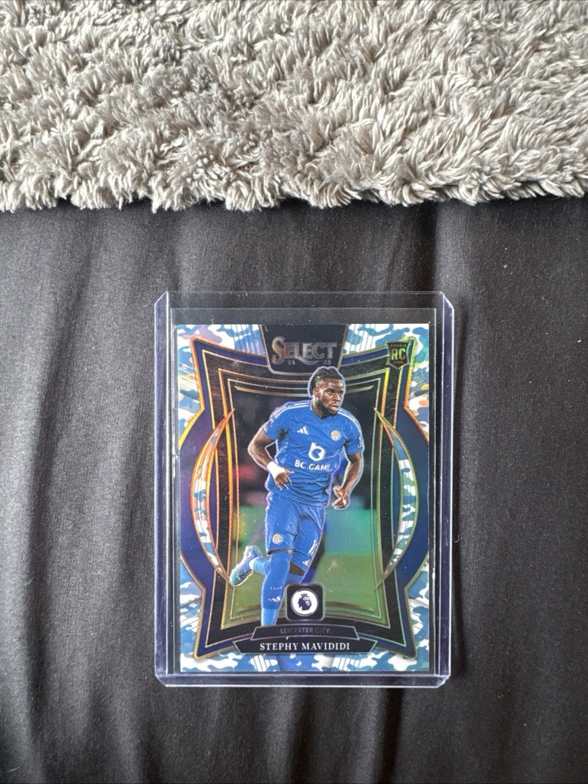 2024-25 Panini Select EPL Stephy Mavididi Winter Camo Prizm 12/49 Leicester City for sale on Ebay