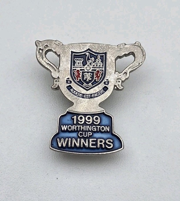 RARE TOTTENHAM HOTSPUR SPURS WORTHINGTON CUP WINNERS 1999 VINTAGE PIN BADGE  for sale on Ebay