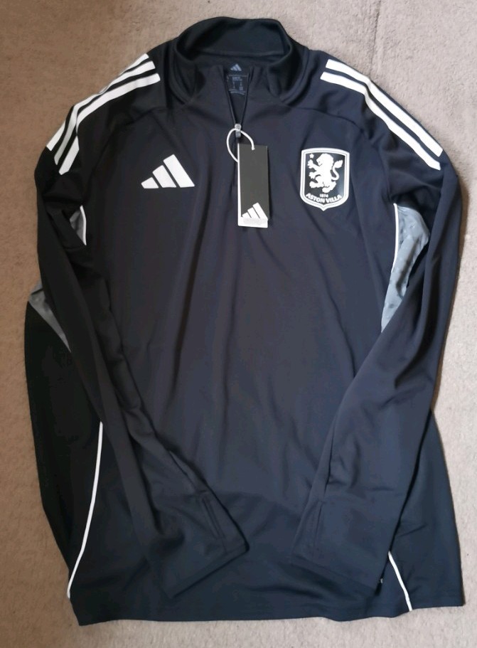 Brand New Aston Villa Adidas 1/4 Zip Training Top Size Xl for sale on Ebay