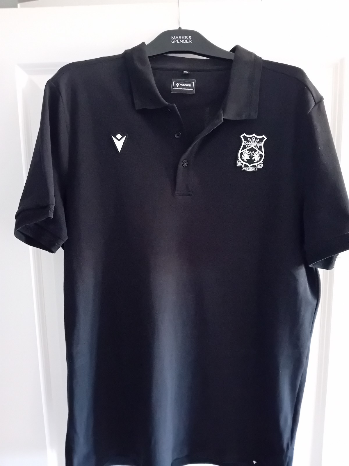 Wrexham AFC 2024/25 Macron Polo Shirt XXL (UK XL) for sale on Ebay