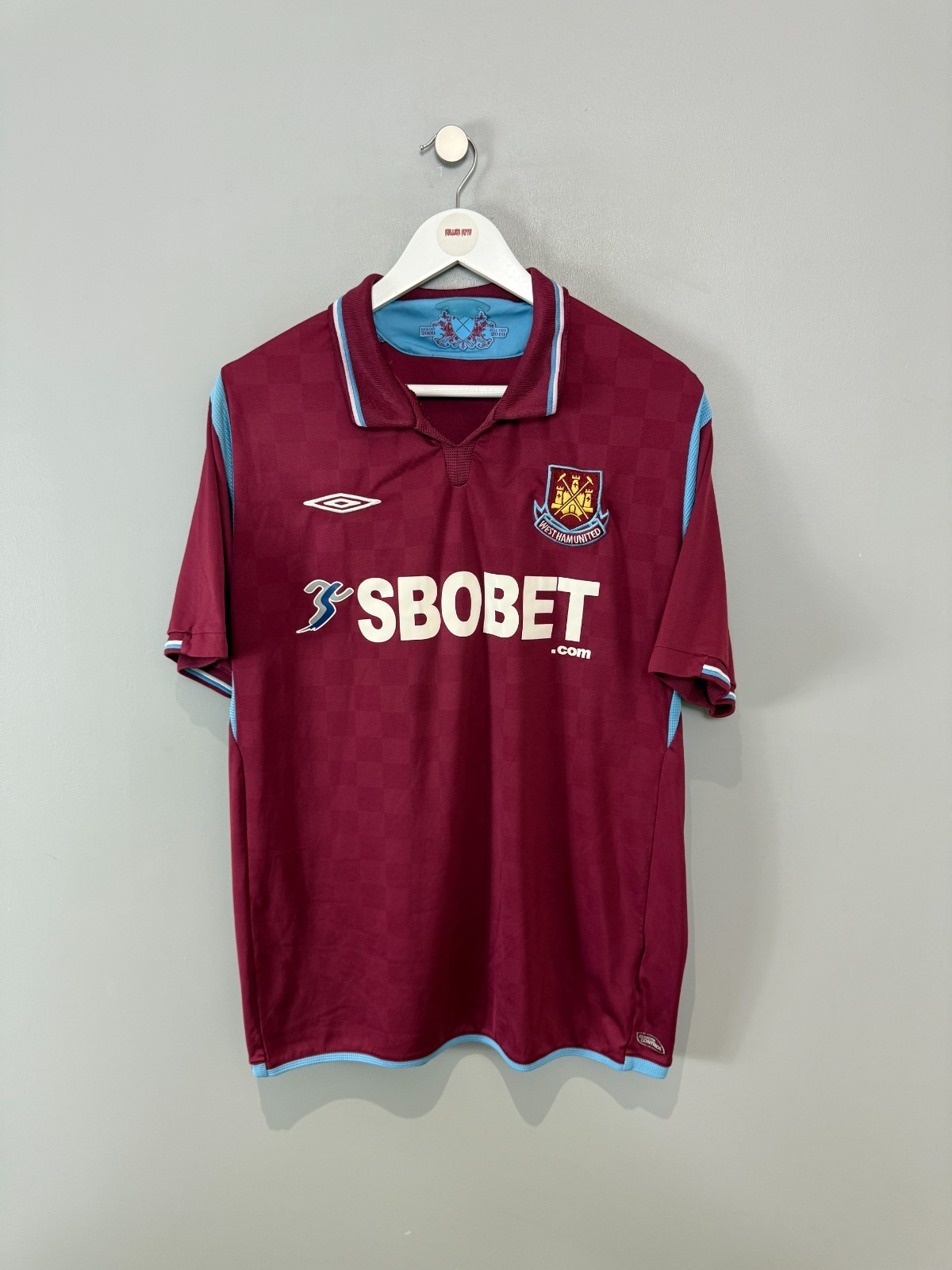 WEST HAM 2009/10 HOME SHIRT (size L) UMBRO ORIGINAL VINTAGE FOOTBALL SHIRT for sale on Ebay
