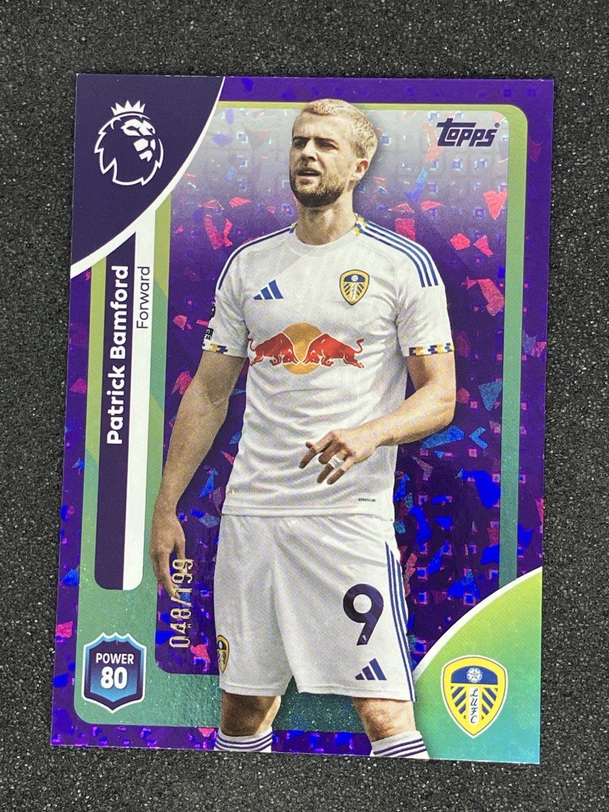 2025-26 Topps Premier League Patrick Bamford /199 Purple Mini Diamonds Leeds Utd for sale on Ebay