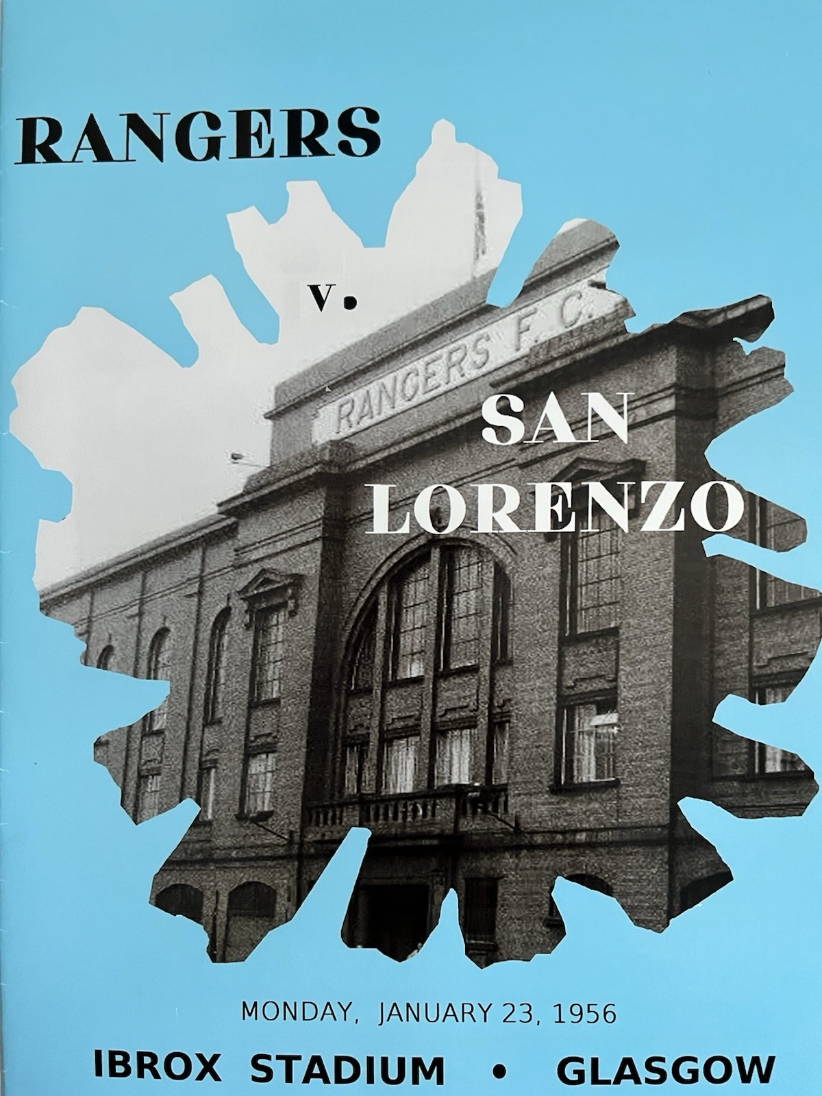 Friendly 1956 Rangers v San Lorenzo (Unofficial)  for sale on Ebay