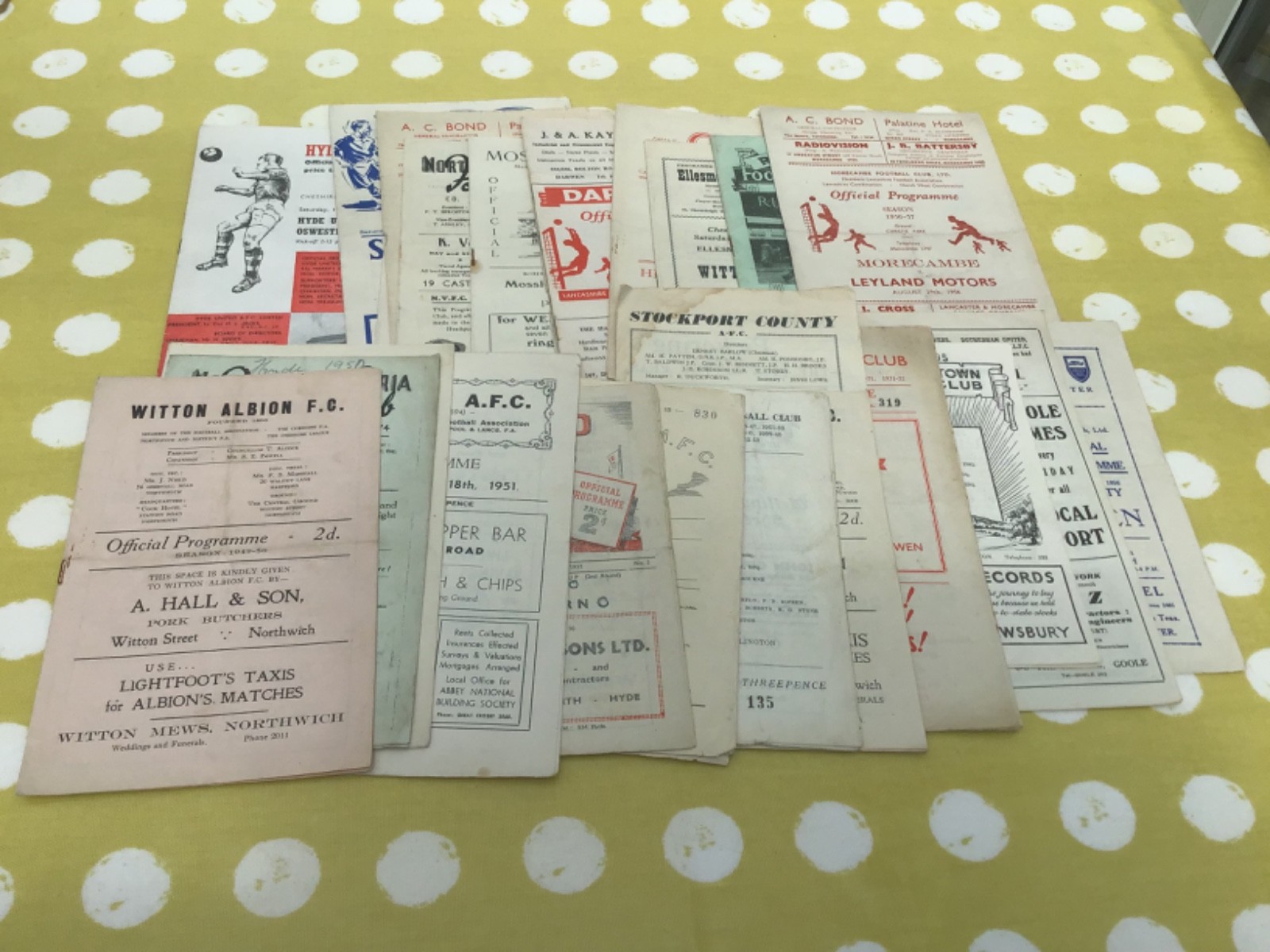 Northern Teams Non League Football Programmes - 1950s Collection / Bulk Lot x 26 for sale on Ebay