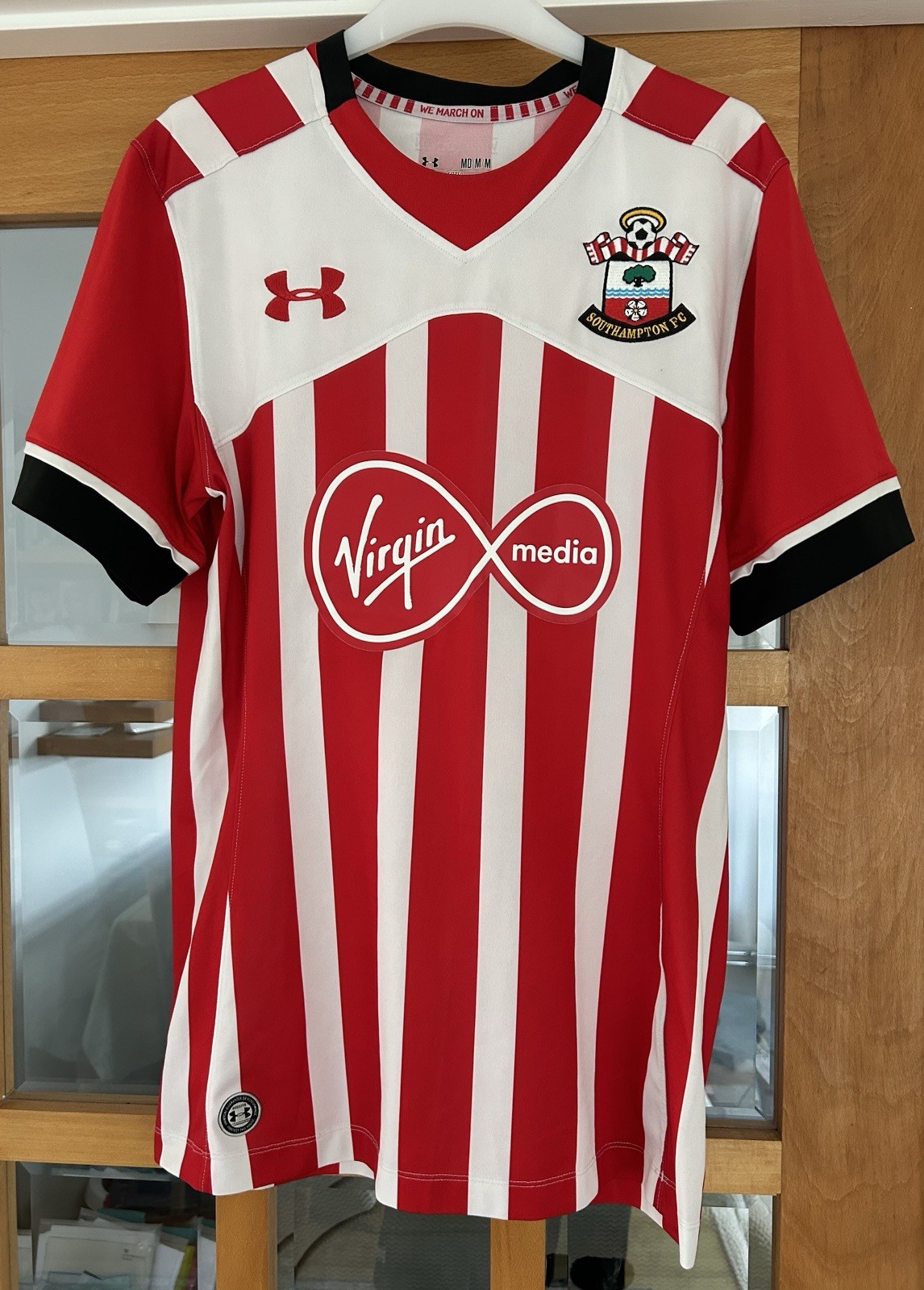 Southampton Under Armour Fitted Home Shirt 2018/19 Size Medium In VGC for sale on Ebay