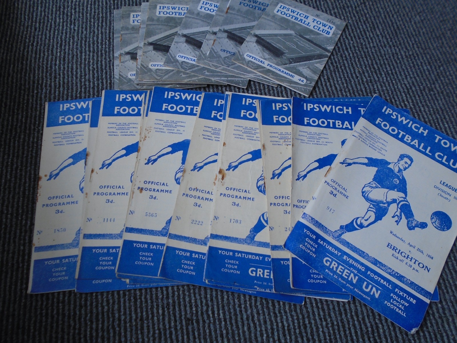 IPSWICH TOWN HOMES 1955-6 TO 1959-60 X 24 ISSUES ALL LISTED for sale on Ebay