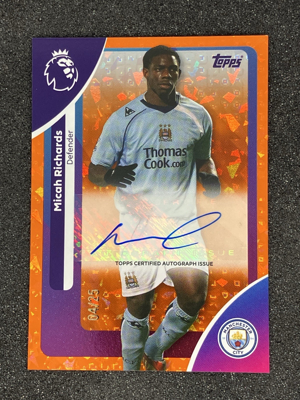 2025-26 Topps Premier League Micah Richards /25 Autograph Manchester City for sale on Ebay