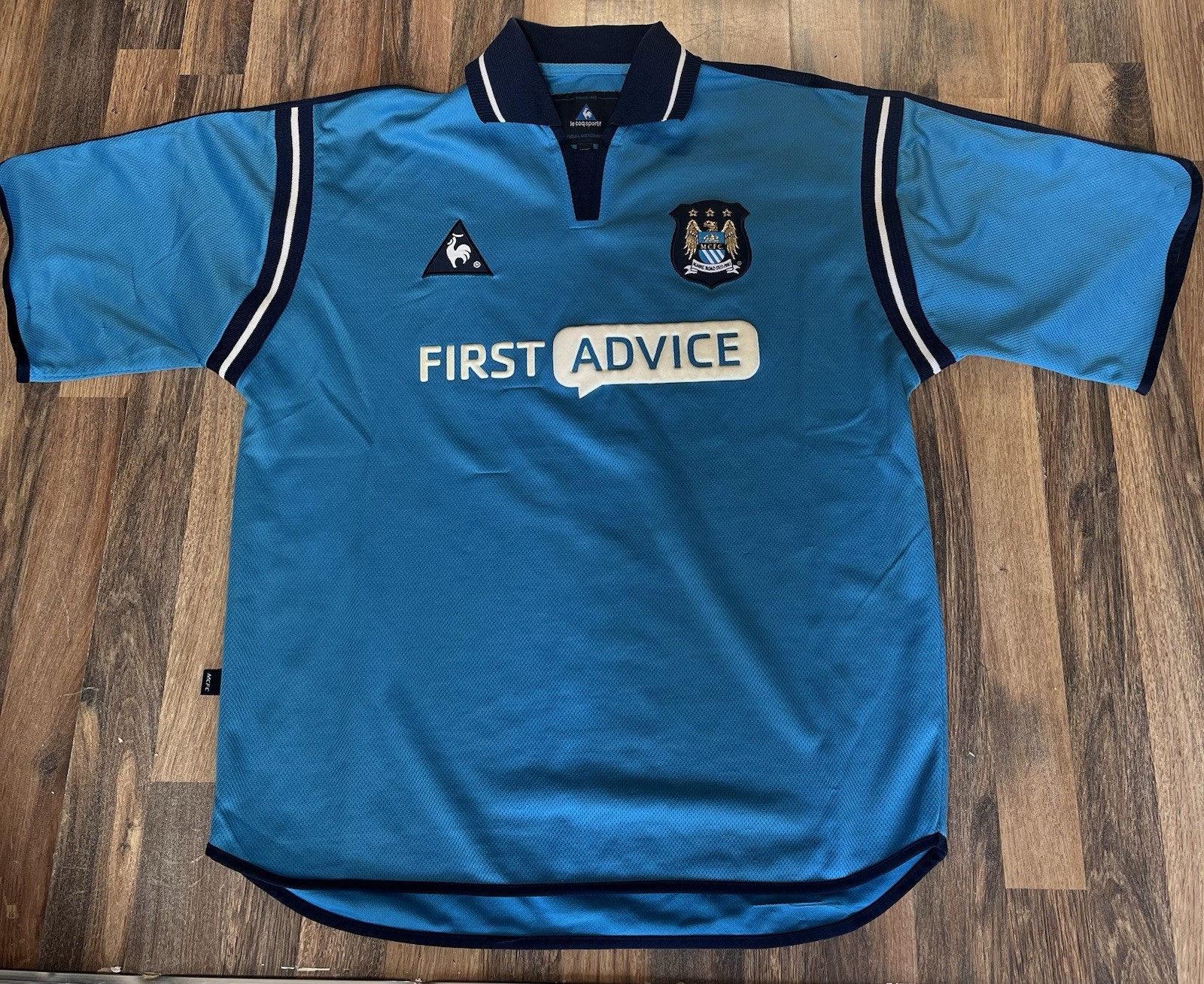 Rare Manchester City 2002/2003 Le Coq Sportif Home Football Shirt/Jersey size M for sale on Ebay