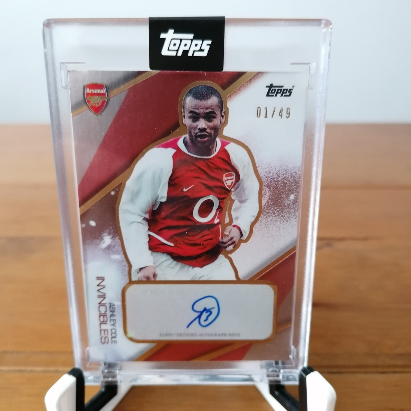 Topps Arsenal Invincibles 2003/04 Ashley Cole Autographed Card 1ST PRINT 01 /49 for sale on Ebay