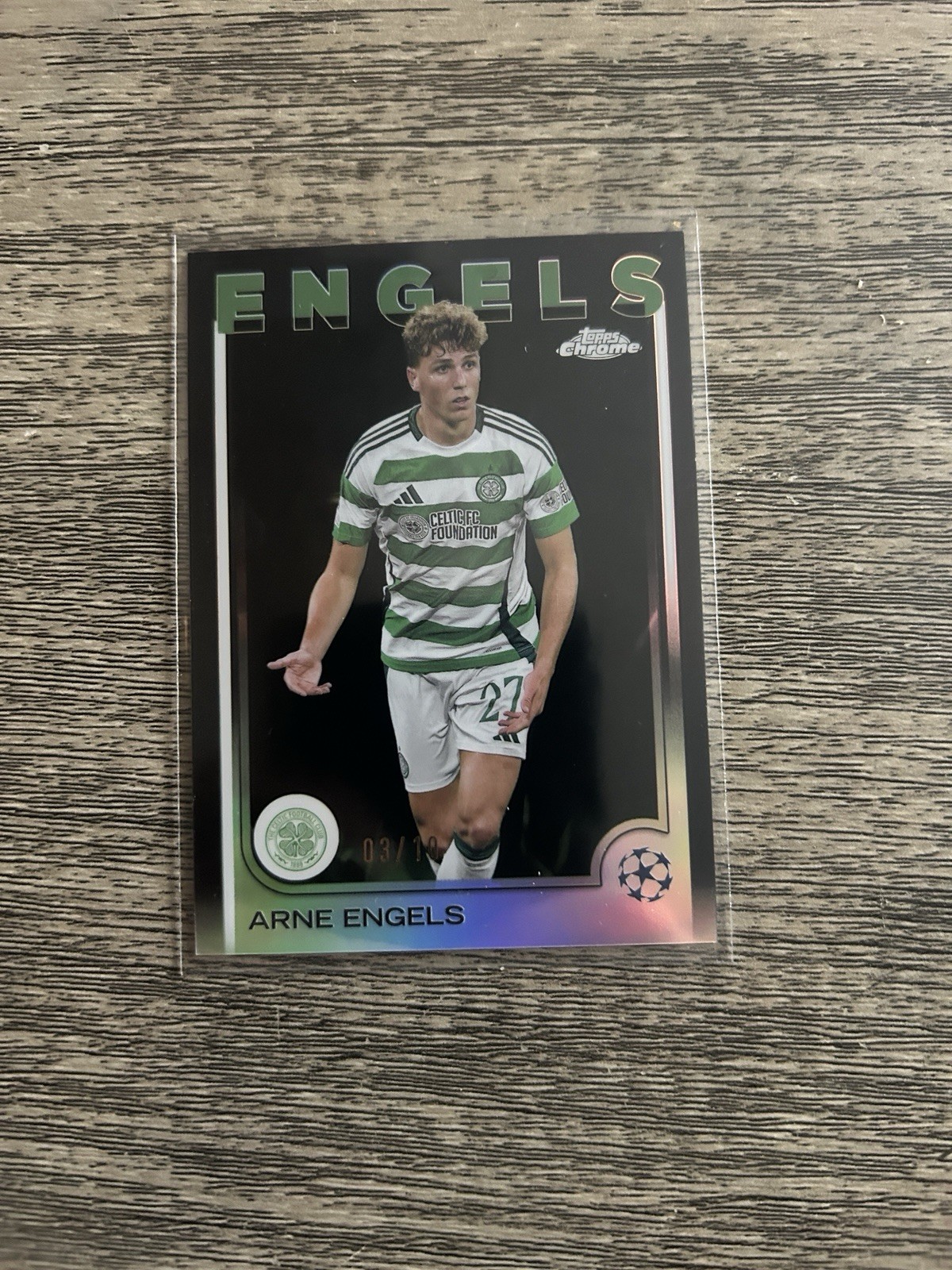 24/25 Topps Chrome UEFA Arne Engels /10 Black Celtic Belgium for sale on Ebay