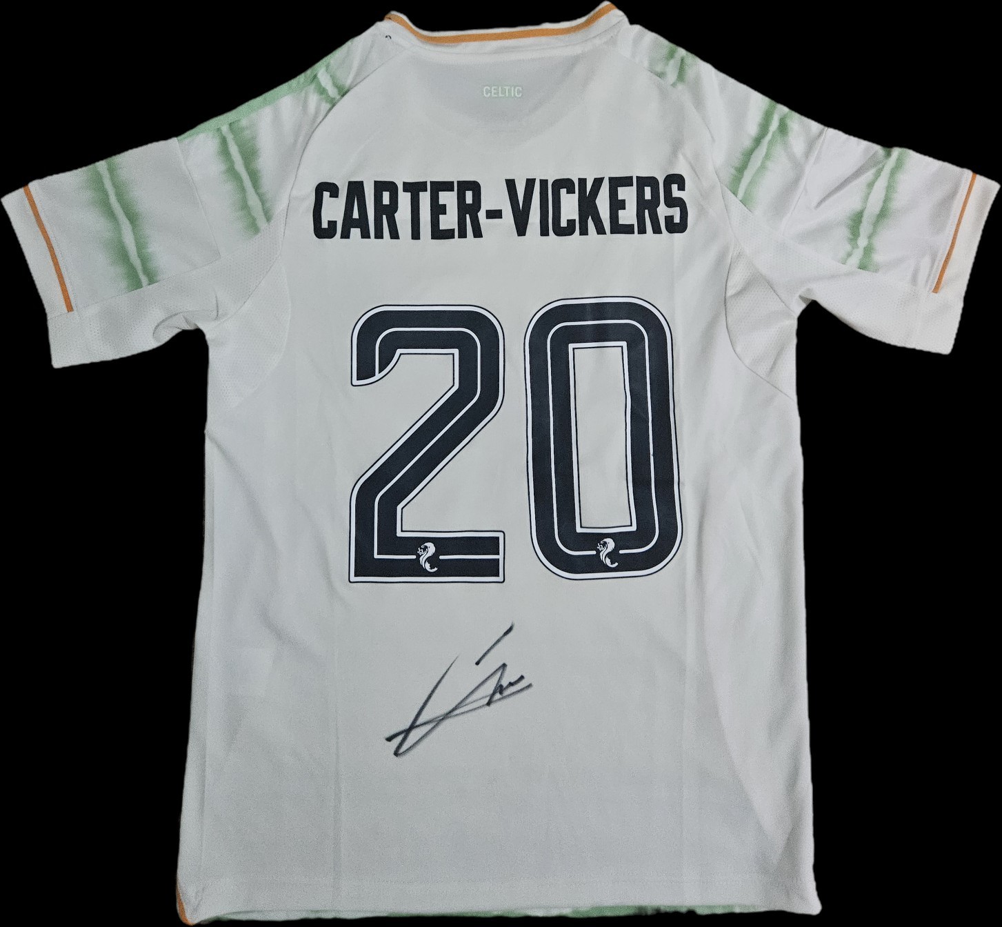 Signed Cameron Carter - Vickers Celtic 2025/26 Third Shirt Celtic PROOF & COA for sale on Ebay