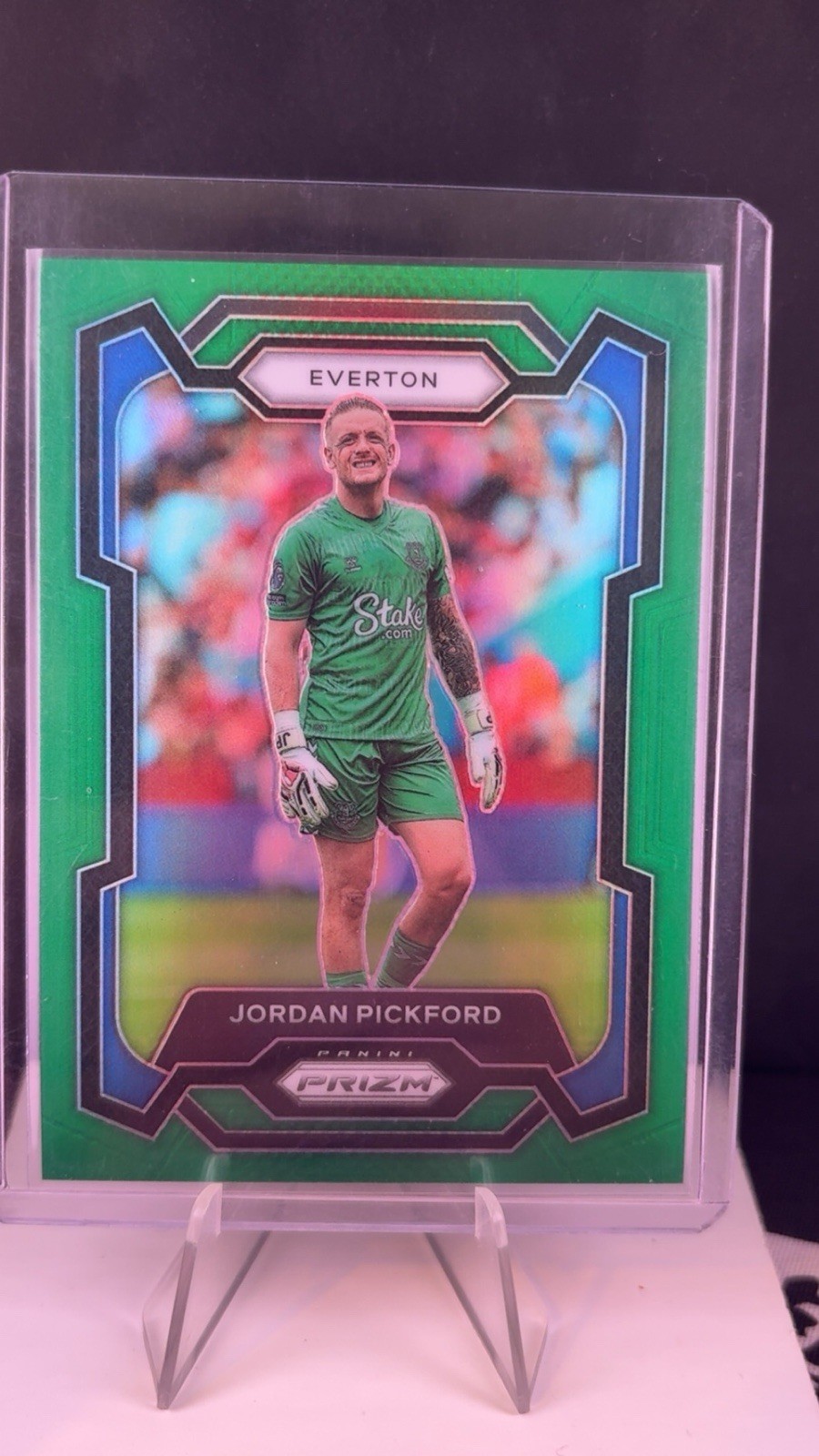 Jordan Pickford Everton FC Green 5/5 SSP! Panini Prizm Prem 2023-2024 for sale on Ebay