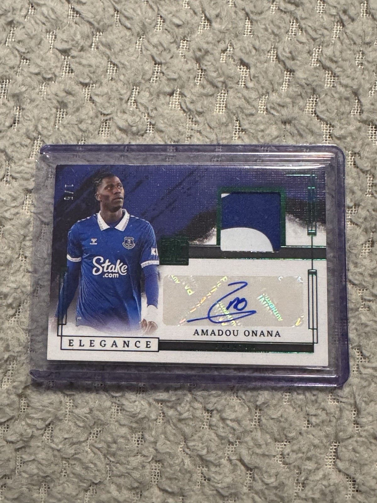 Amadou Onana Patch Auto Impeccable 1/5 2023-24 Everton for sale on Ebay