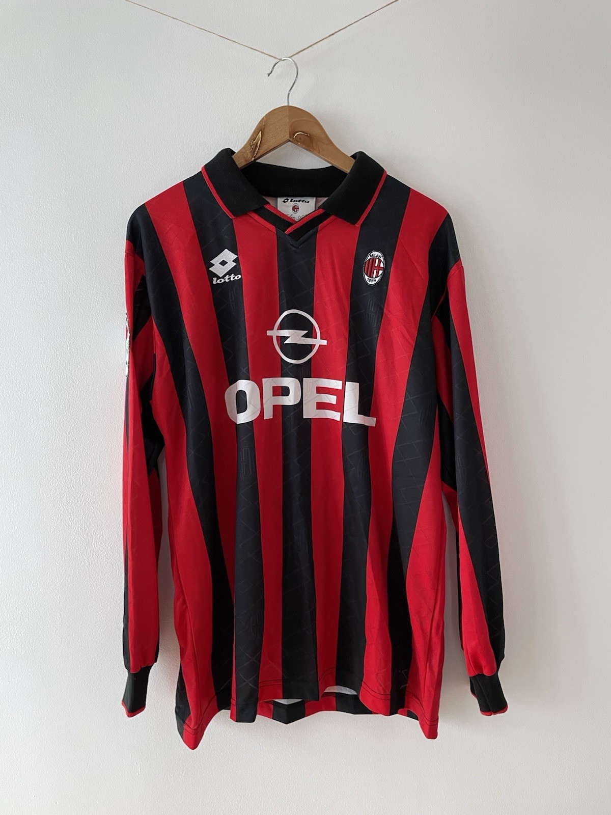 AC Milan Retro LS Home Kit 1994-95 Baggio Era Football Soccer (49) for sale on Ebay