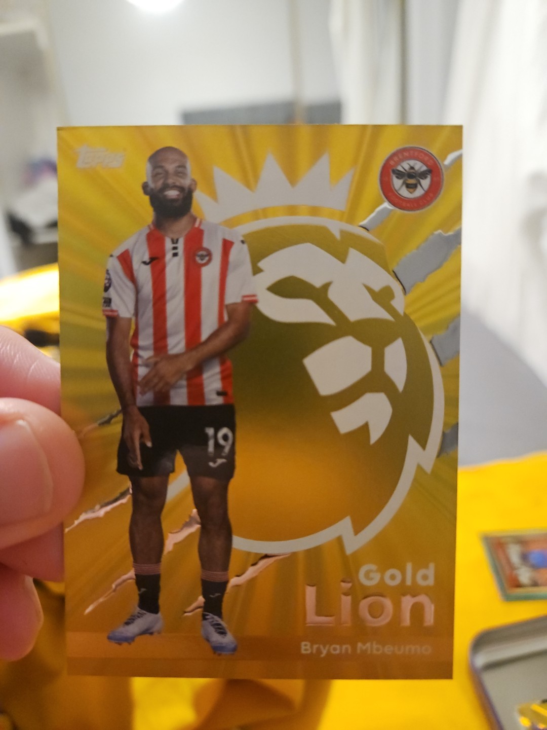 Topps Premier League 25/26 Gold Lion Bryan Mbeumo Brentford for sale on Ebay