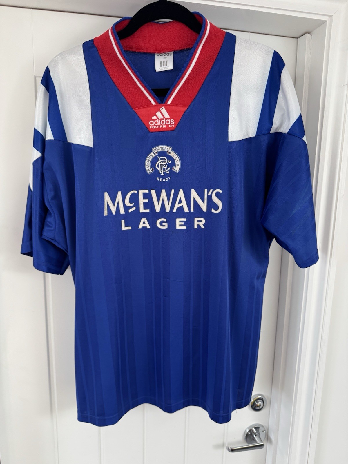 Glasgow Rangers 1992/94 Home Shirt Adidas Equipment Size XL for sale on Ebay