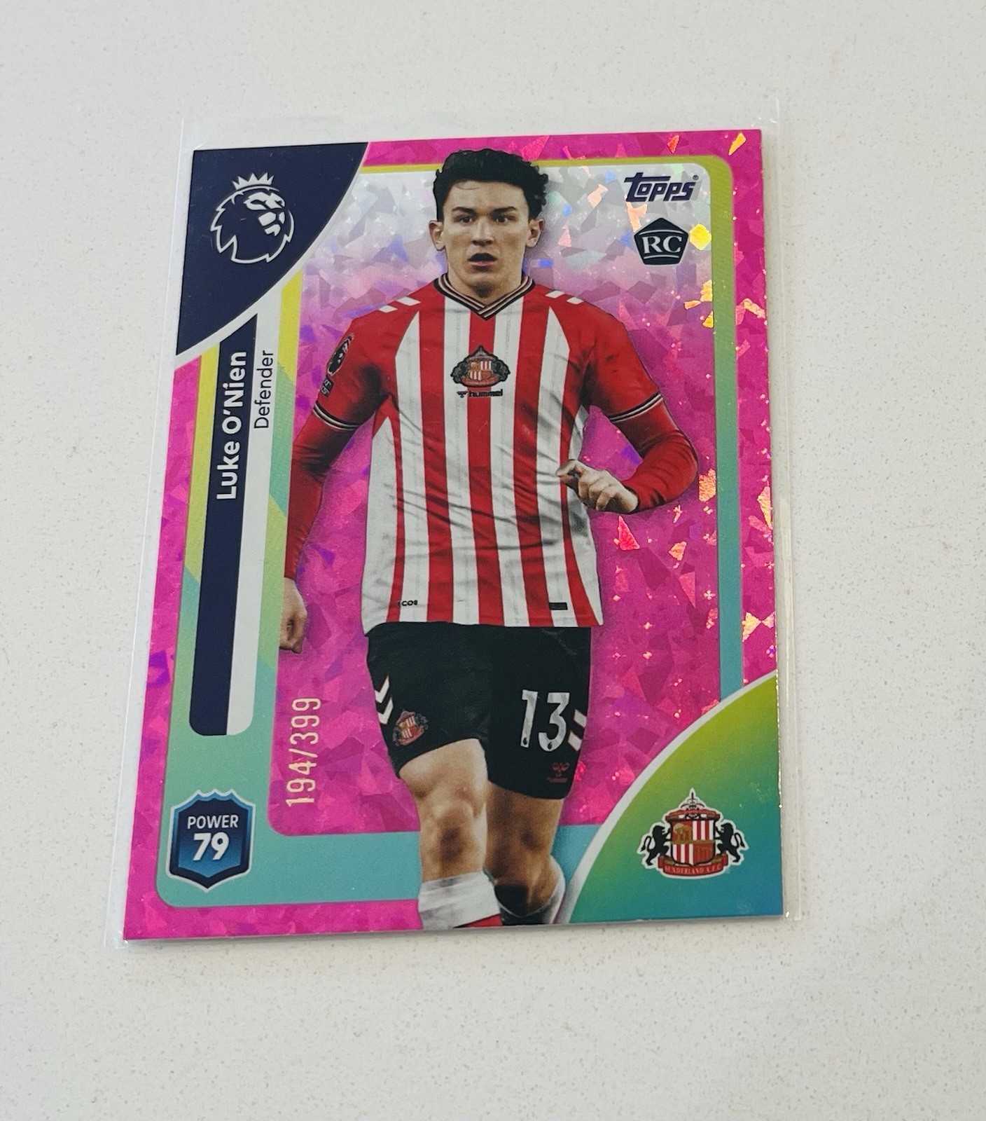 Topps Premier League 2026 Luke O’Nien Rookie Sunderland Pink Parallel /399 for sale on Ebay