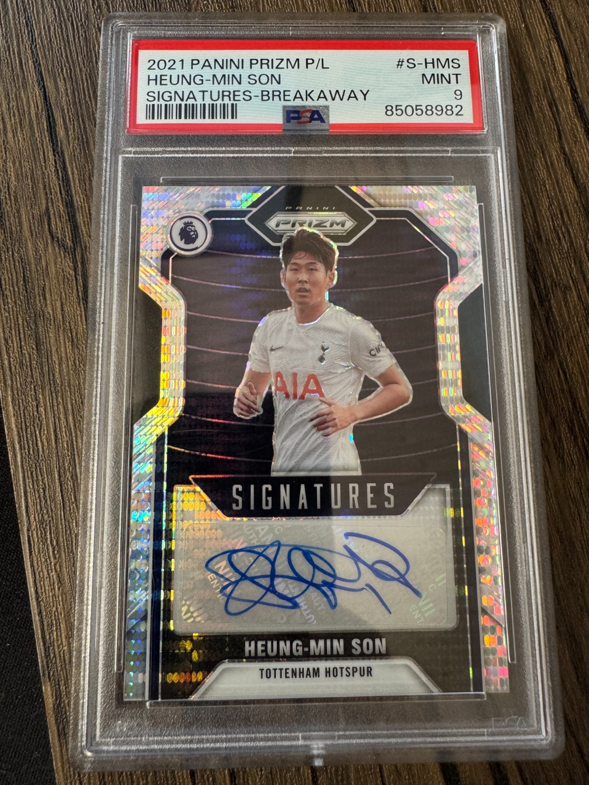 Panini Prizm 2021 Heung-Min Son Breakway Signature Auto PSA 9 Tottenham for sale on Ebay