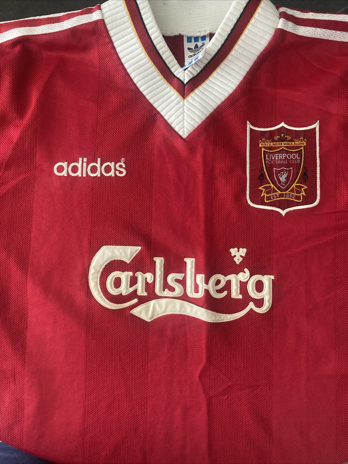 Original Authentic Adidas Liverpool 1995/1996 Home Shirt Large Mens for sale on Ebay