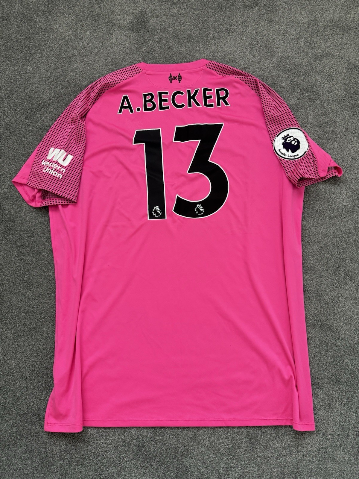 Liverpool 2018 2019 Player Match Worn New Balance 3rd Goalkeeper Shirt ALISSON for sale on Ebay