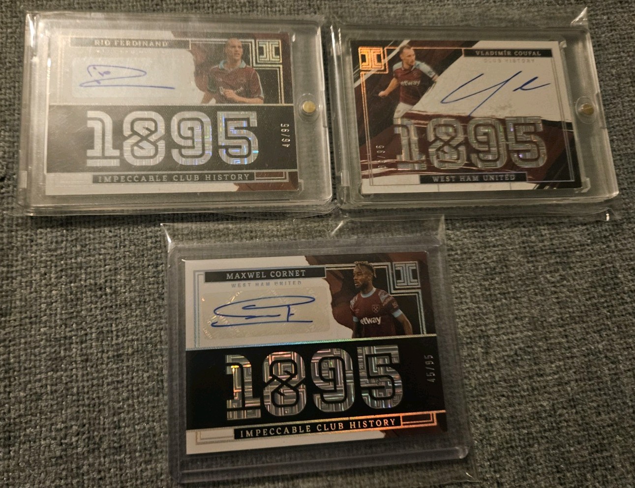Coufal On Card, Rio Ferdinand  And Cornet West Ham Club History Autographs /95 for sale on Ebay