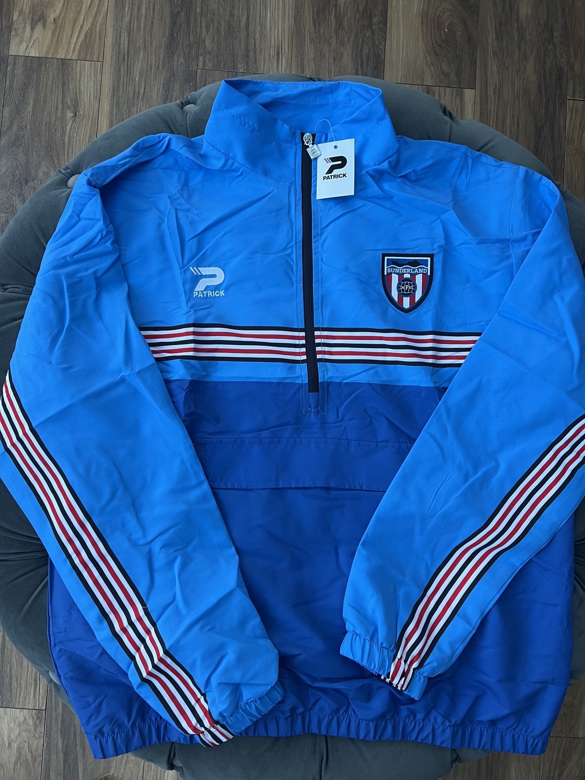 Sunderland Patrick 1986/87 Home Retro Track Jacket - Blue (Size XL) for sale on Ebay