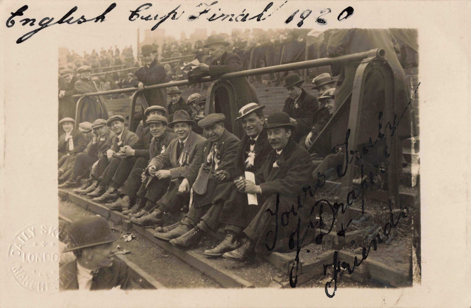 1920 FA Cup Final postcard Aston Villa v Huddersfield - crowd - 1st post WW1 for sale on Ebay