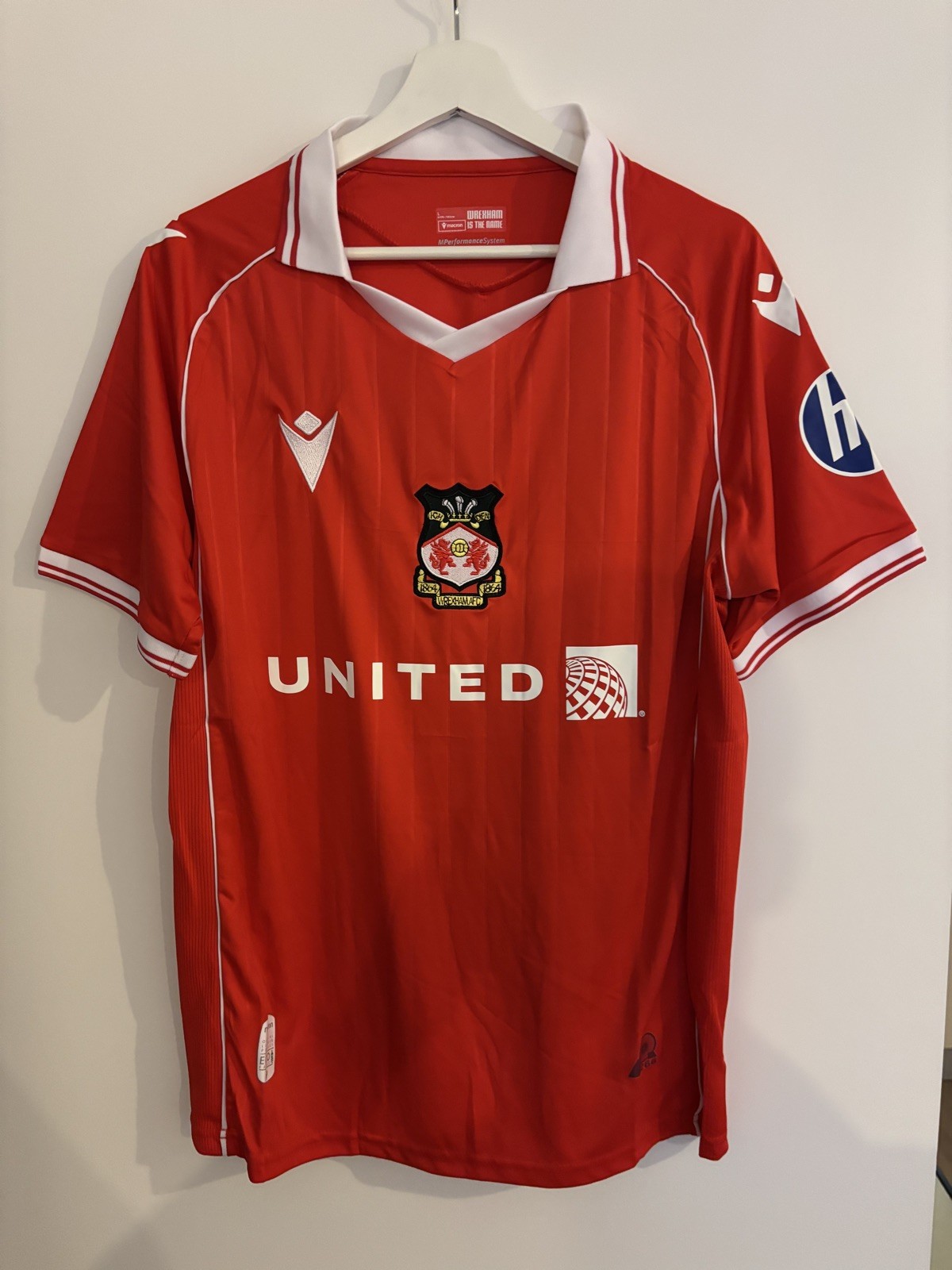 Wrexham FC Home shirt Large Red NEW player edition 25/26 for sale on Ebay