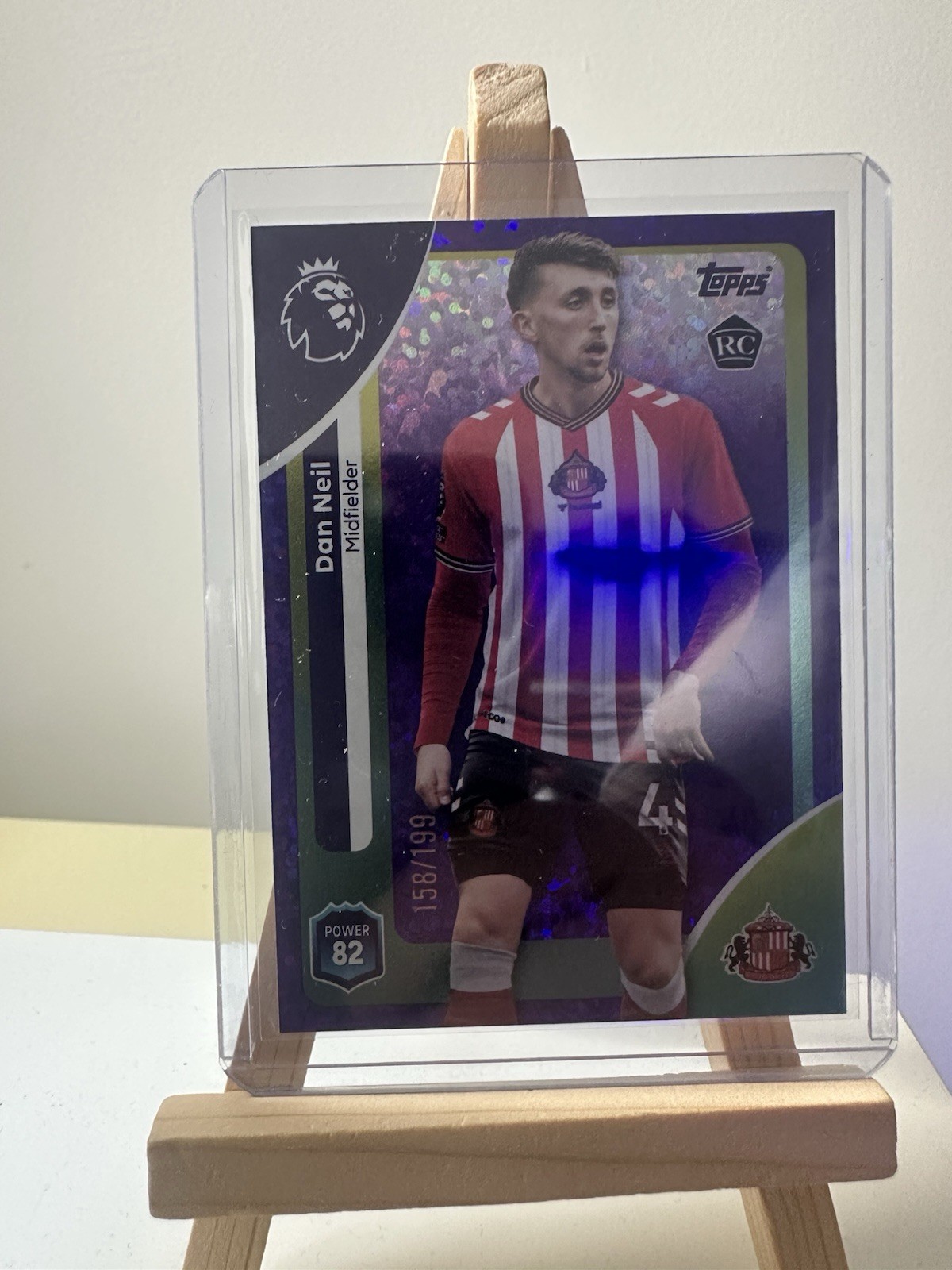 Topps Premier League 2025/2026 Dan Neil RC Purple / 199 Sunderland for sale on Ebay