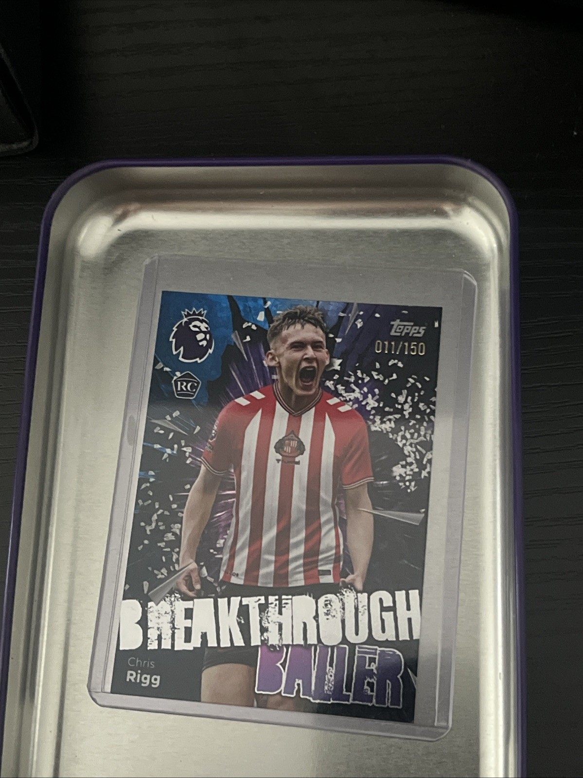 Chris Rigg Sunderland Topps Premier League 2026 Breakthrough Baller 11/150 for sale on Ebay
