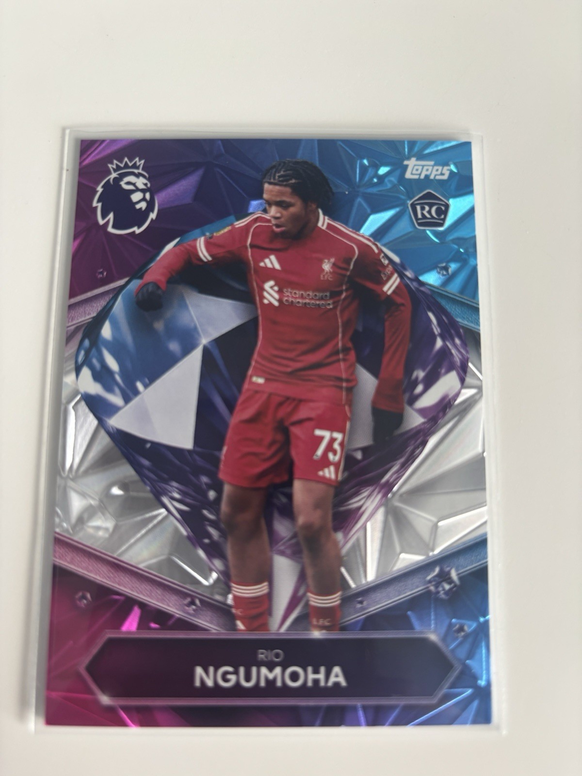 Topps Premier League 2025/26 Rio Ngumoha Diamond RC Liverpool FC for sale on Ebay
