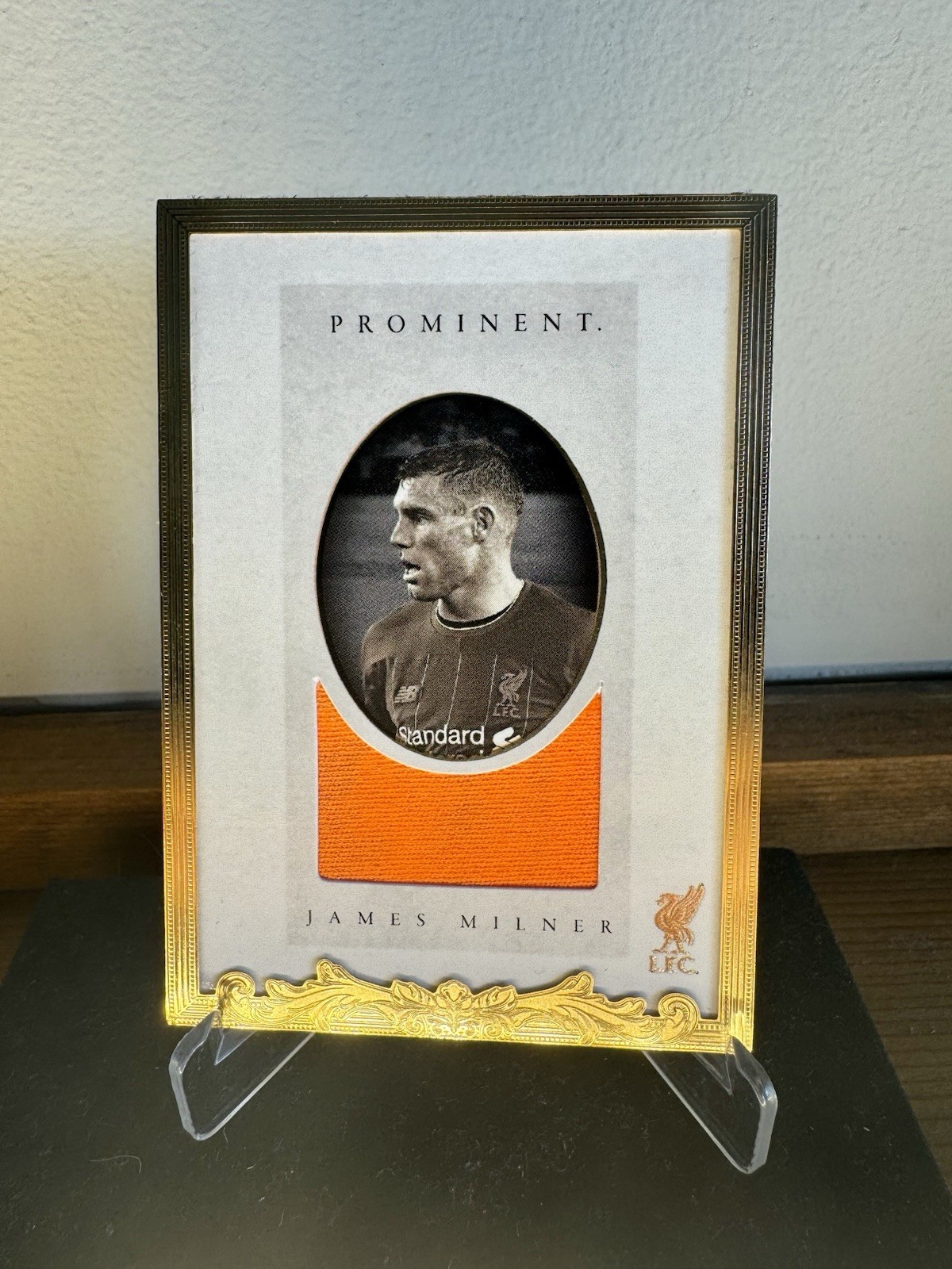 James Milner Match Worn Gold Frame Patch /15 Liverpool Futera for sale on Ebay