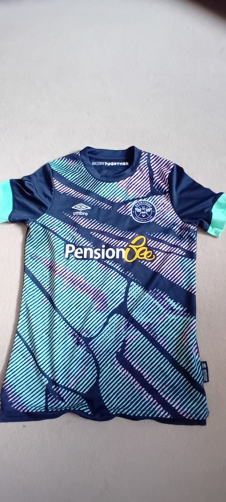 Brentford top, 2023 to 2024 season, third kit, kids age 8 to 9 for sale on Ebay