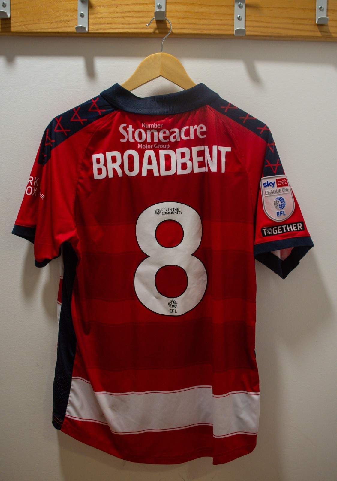 George Broadbent Match-Worn & Signed Doncaster Rovers v Rotherham United Shirt for sale on Ebay