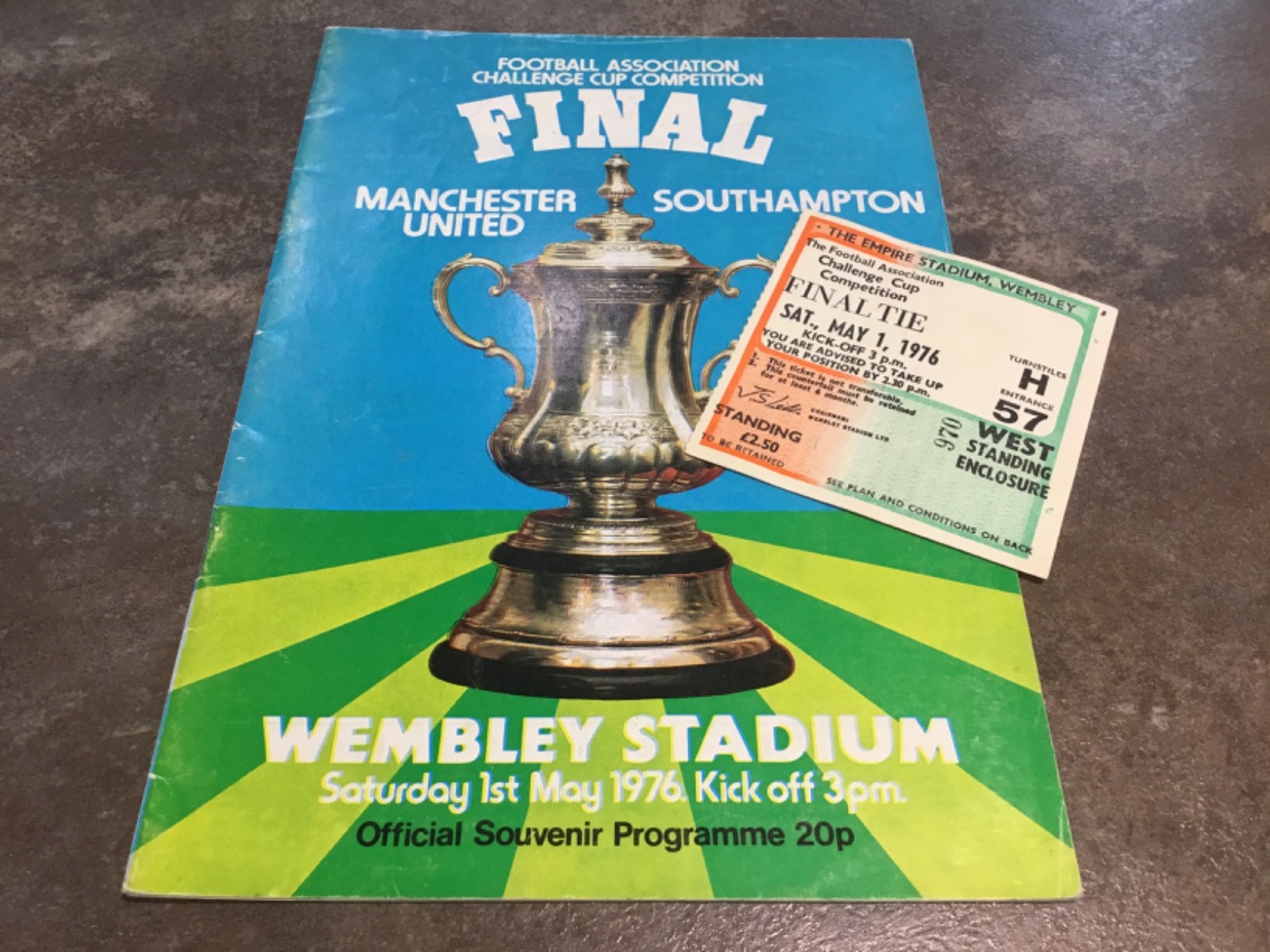 Manchester United v Southampton 1 May 1976 FA Cup Final + Match Ticket for sale on Ebay
