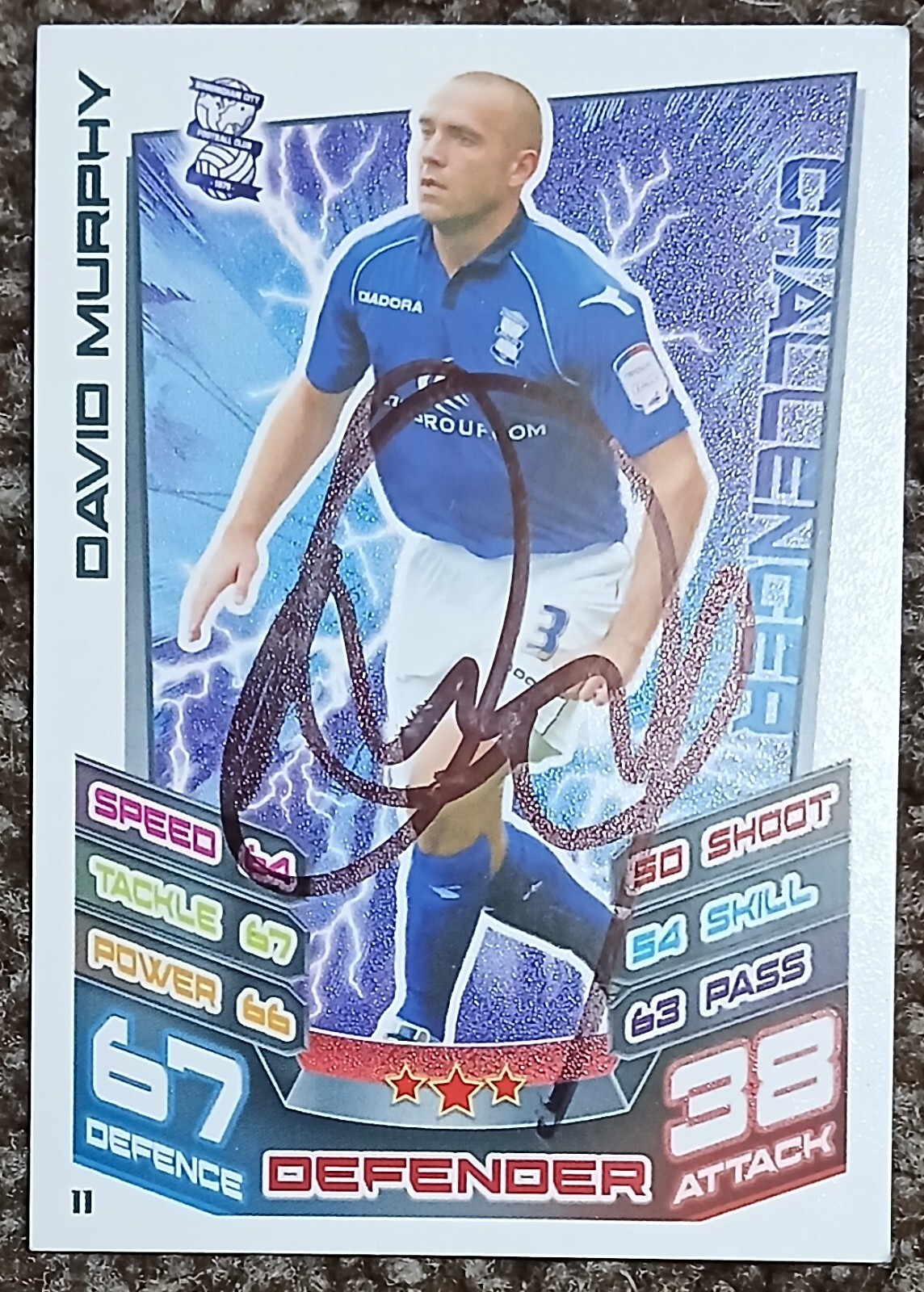 BIRMINGHAM CITY David Murphy Signed Match Attax Card for sale on Ebay