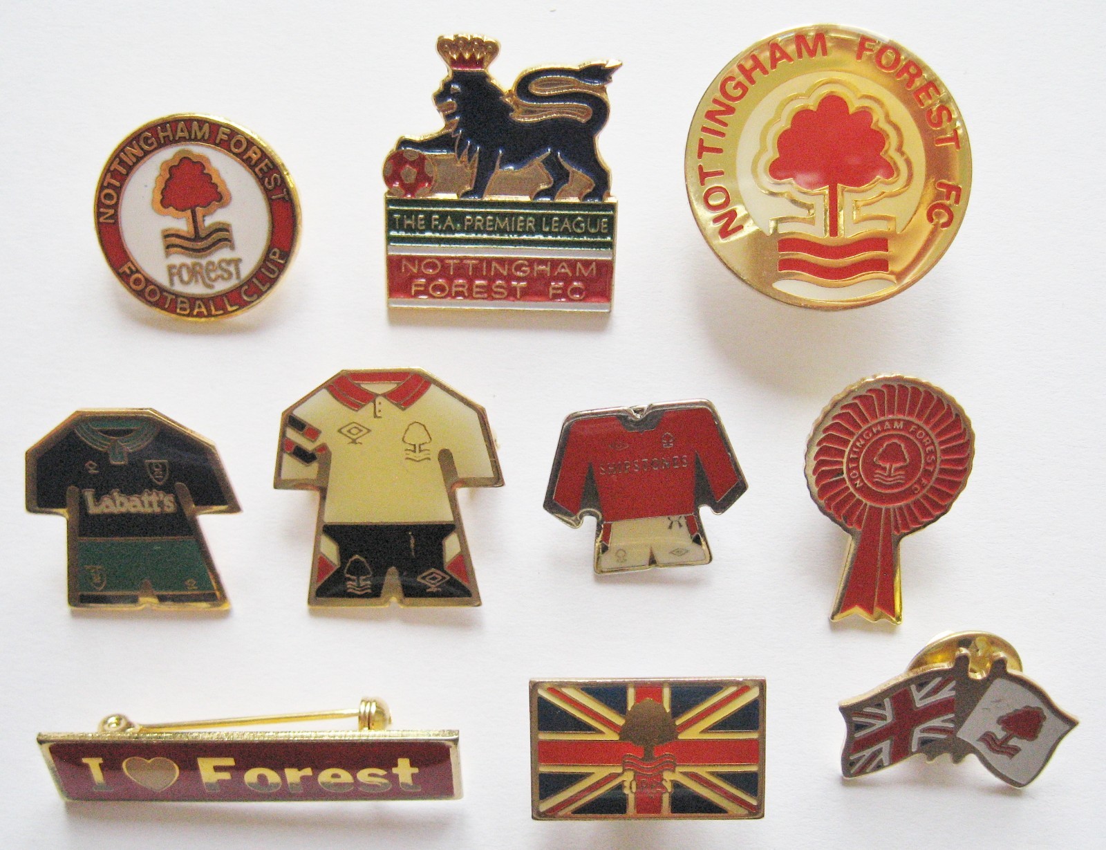 NOTTINGHAM FOREST - Superb Football Pin Badge Collection x 10 All Different for sale on Ebay