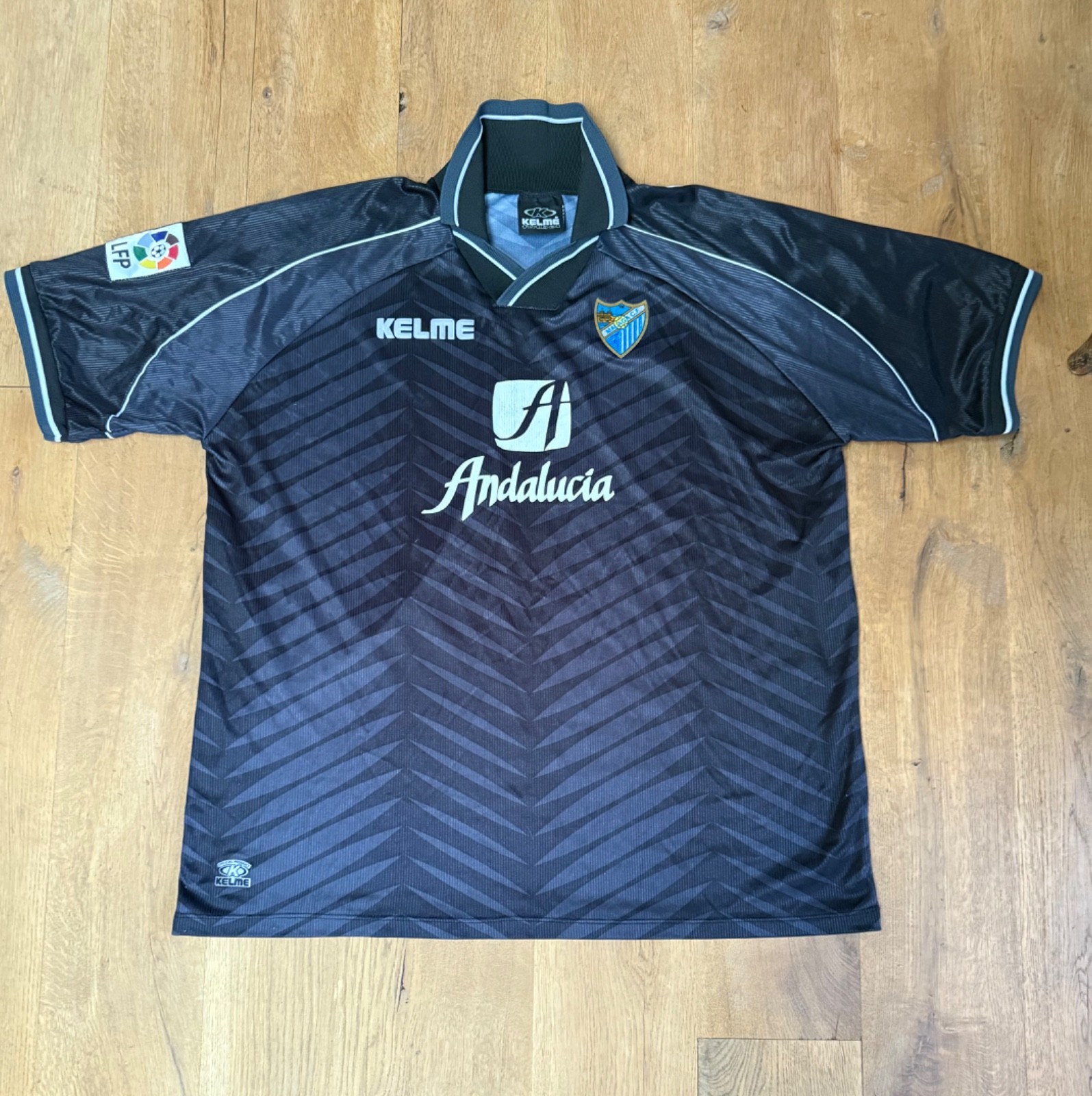 Malaga Kelme 2000/01 Away football shirt. XL. for sale on Ebay
